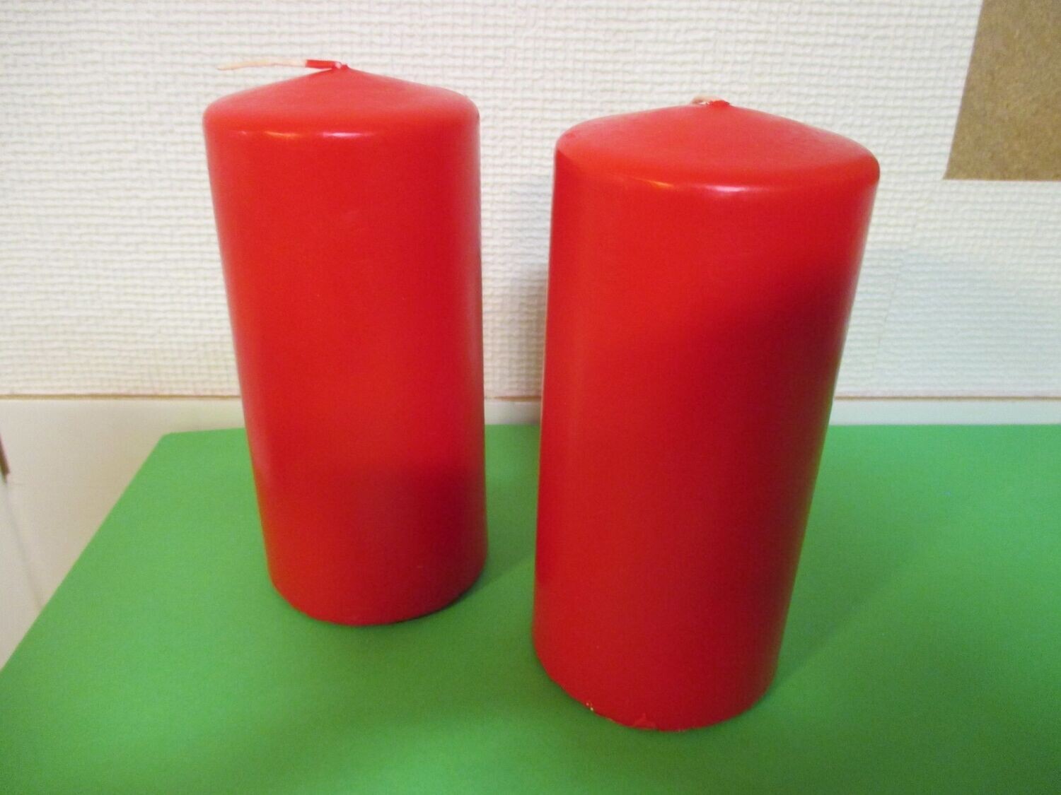 2 x Stumpenkerzen 150/70mm ROT