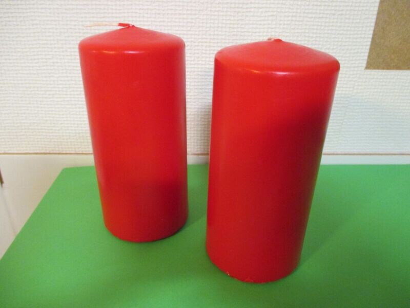 2 x Stumpenkerzen 150/70mm ROT
