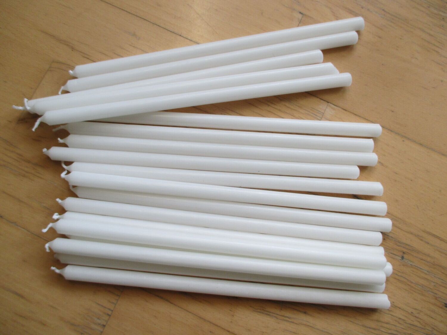 150 Stück orthodoxe Kirchenkerzen 230/10mm, Farbe: weiss
