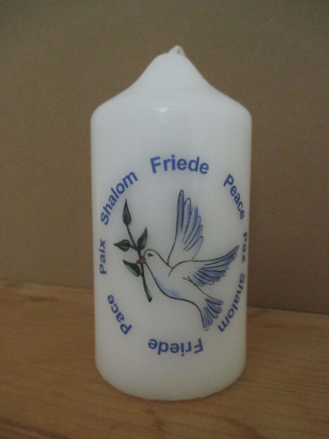 4 x Stumpen 120/60mm Motiv "Friede"