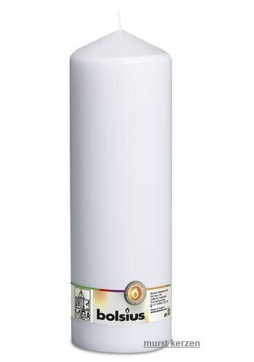 1 Stück Stumpenkerze  300/98mm Farbe: weiss