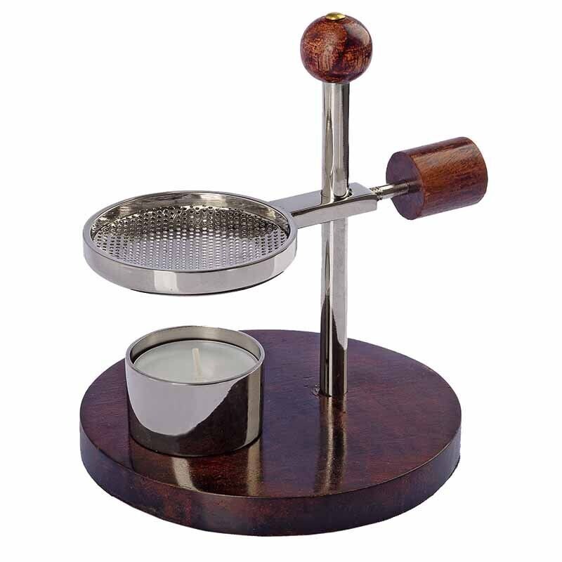 Räucherstövchen braun/silber. Höhenverstellbar
