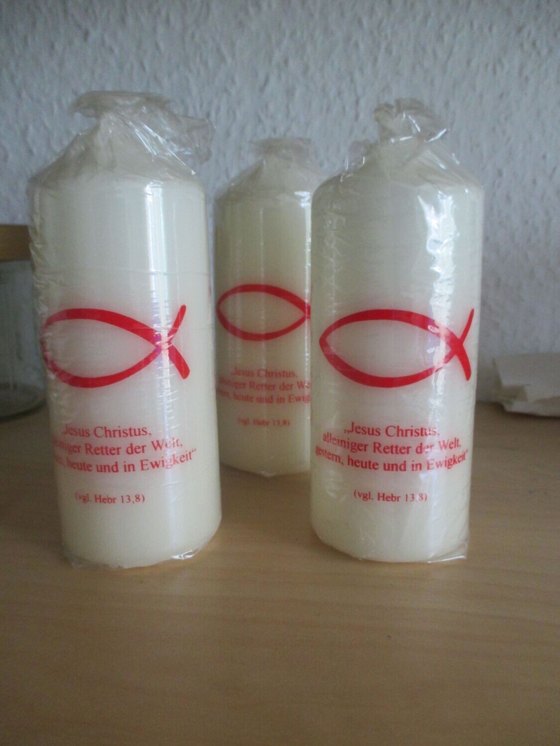 Stumpenkerzen 120/50mm Motiv "Fisch"