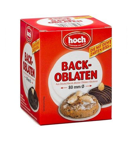 200 Stück Back-Oblaten 80mm  Durchmesser weiss