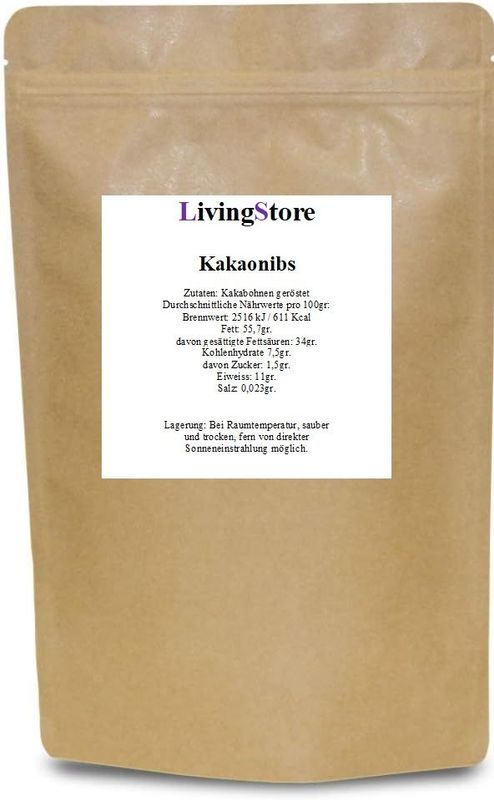 Kakaonibs-aus ausgewählten Kakaobohnen-100gr.