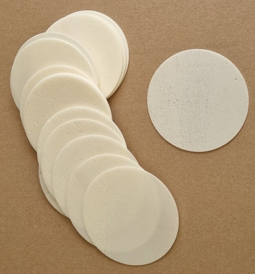 200 Stück Back-Oblaten 90mm  Durchmesser weiss