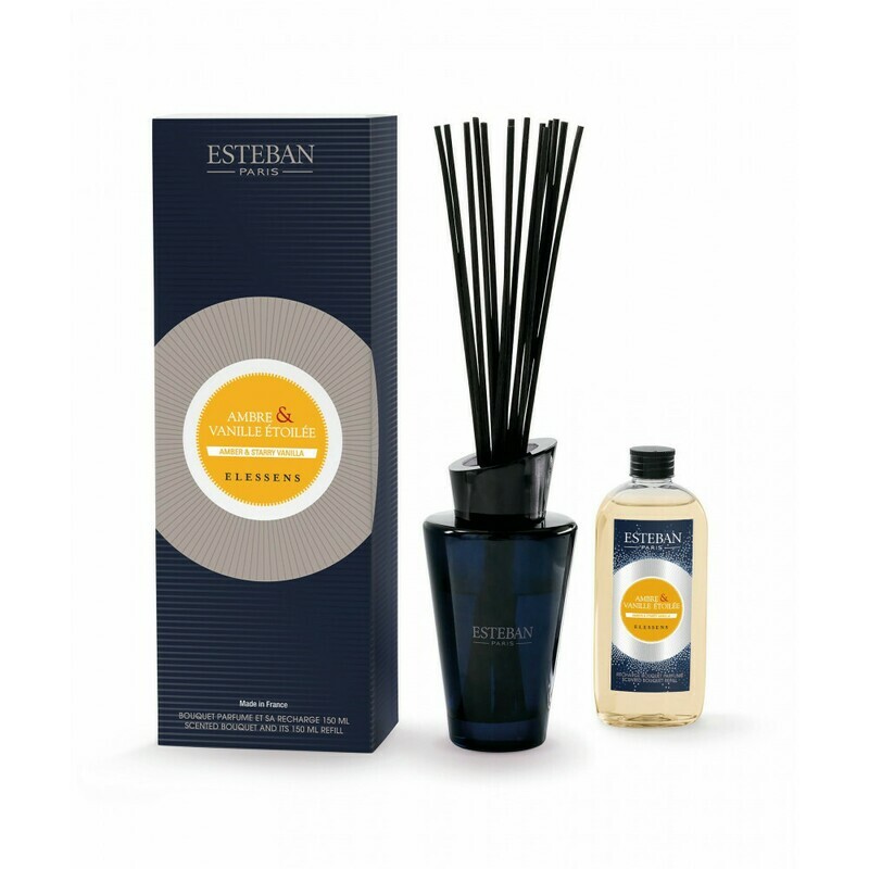 BOUQUET PARFUMÉ ELESSENS + RECHARGE 150 ml - Ambre &amp; Vanille Étoilée