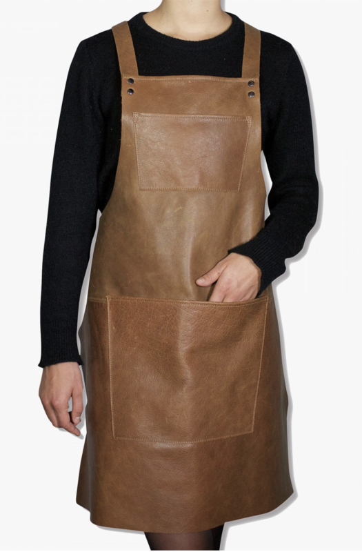 Suspender Apron - Vintage cognac
