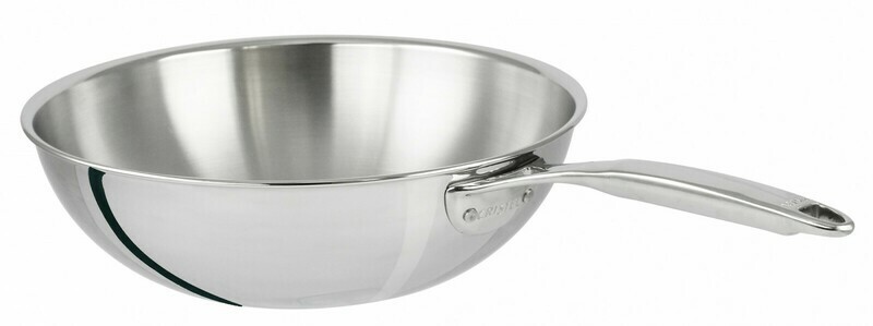 WOK INOX CASTEL&#39; PRO FIXE INOX, Dimensions: Ø 24 cm