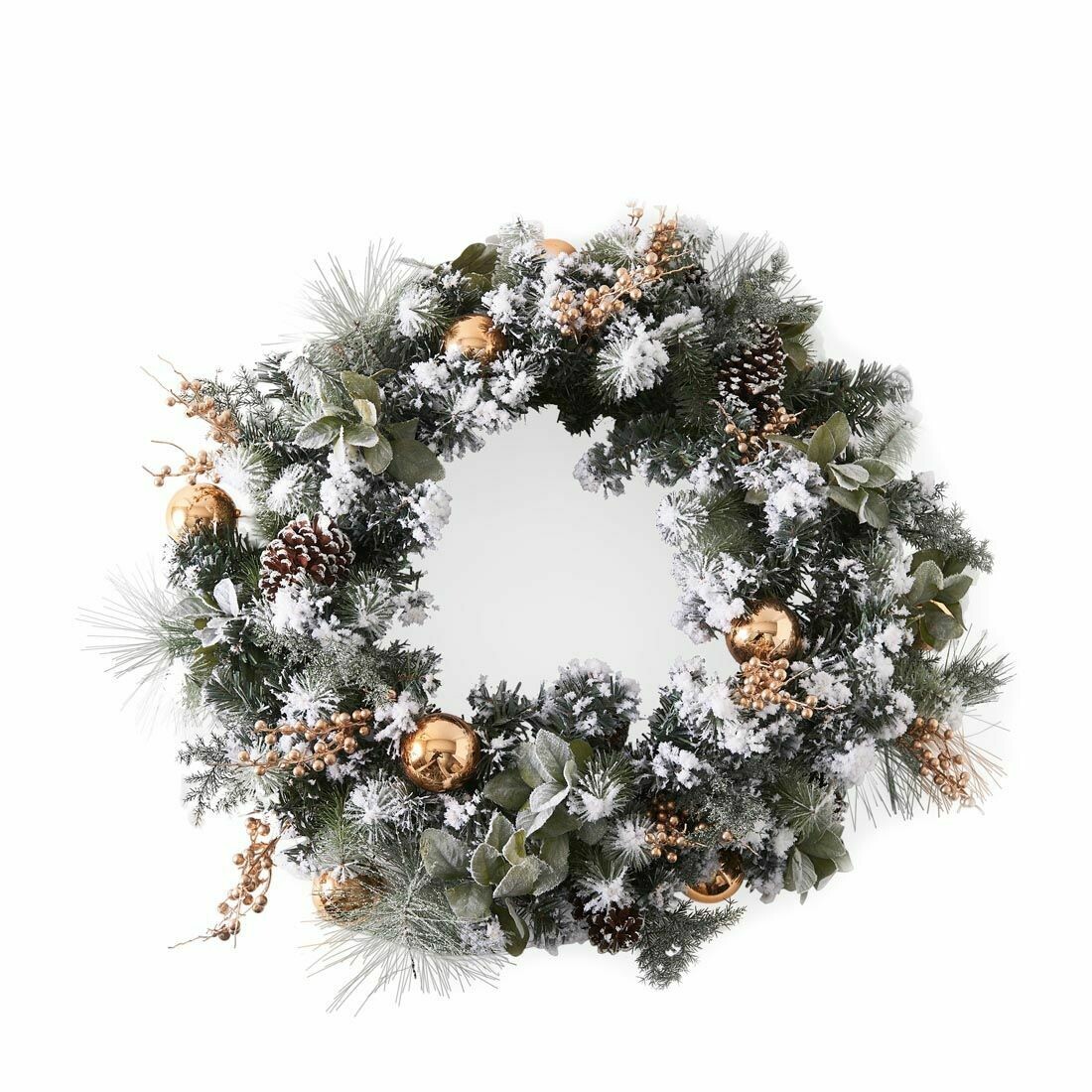 MERRY CHRISTMAS WREATH GOLD 100 cm