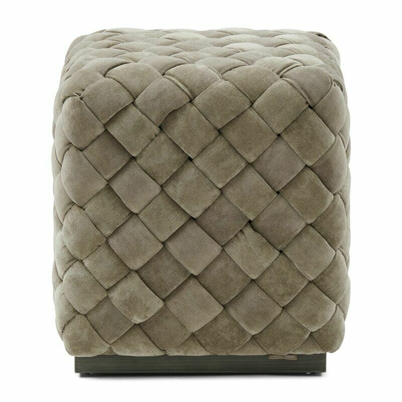Room 48 STOOL 40x40, tweed fin, galets