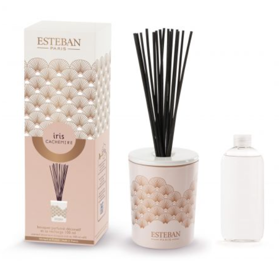 BOUQUET PARFUMÉ DÉCORATIF + RECHARGE 100ML -IRIS CACHEMIRE