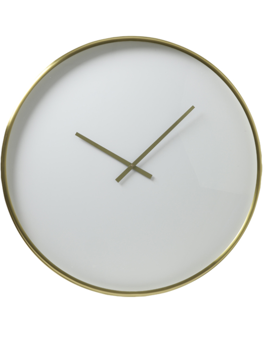 Horloge SEPONI Blanc-Bronze Mat Ø61 cm