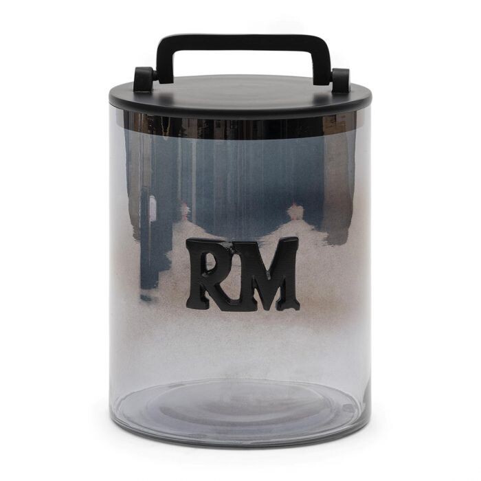 RM SMOKED GLASS STORAGE JAR M