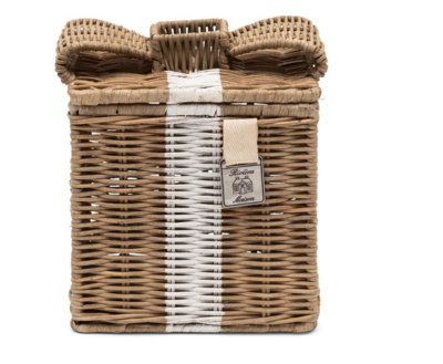 RUSTIC RATTAN LOVELY BOW TISSUE BOX