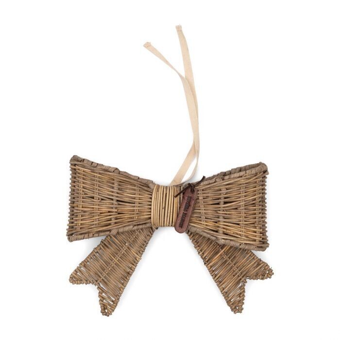 RUSTIC RATTAN JACKY BOW TREE TOPPER