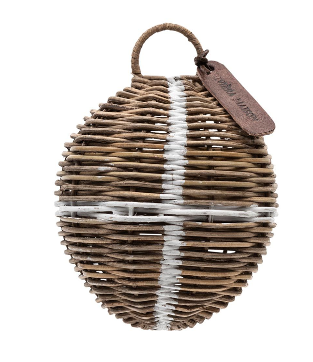 RUSTIC RATTAN LOVELY BOW ORNAMENT Ø 11CM