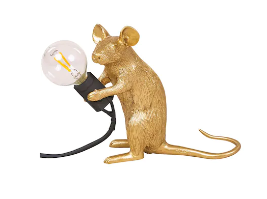 Seletti - Mouse Lamp Gold Mac