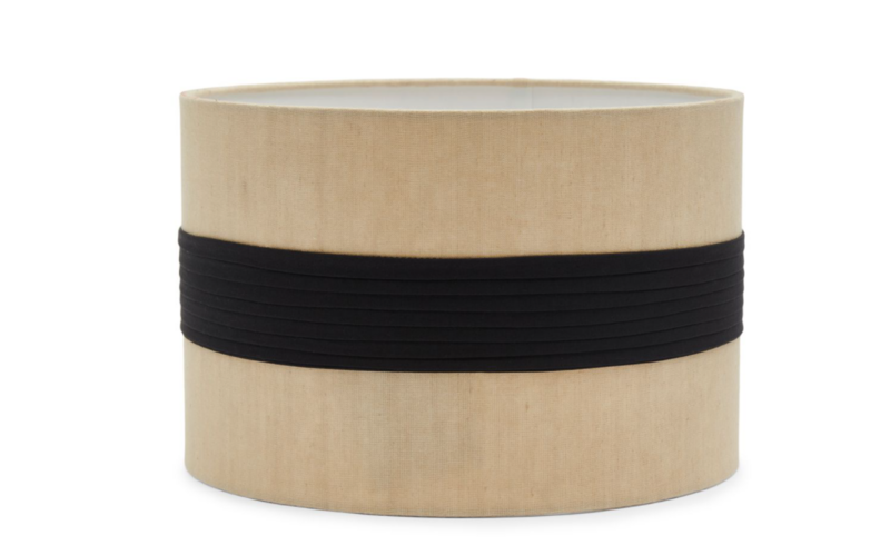 BLOCK STRIPE LAMP SHADE BLACK 20/30