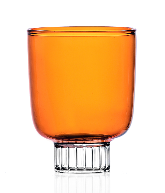 SET 4 VERRES AMBRE
