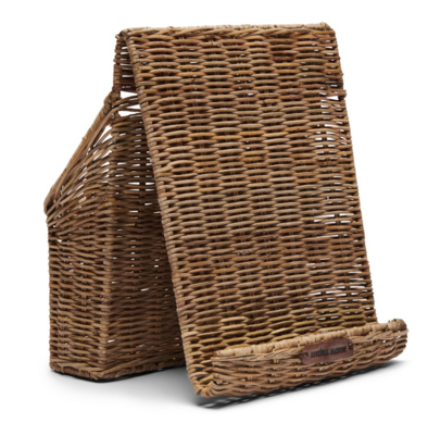 RUSTIC RATTAN COOKING & SWIPING TABLET HOLDER