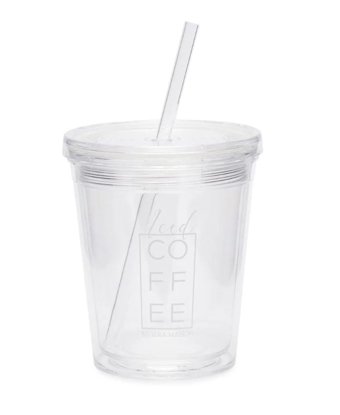 ICE COLD COFFEE TO GO CUP & STRAW