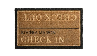 RM CHECK-IN , CHECK-OUT DOORMAT