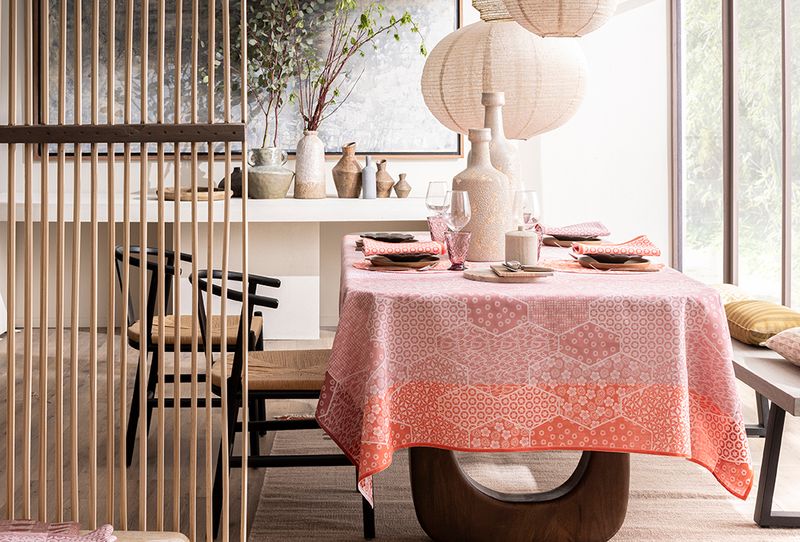 Nappe  Wagara Cerisier  - 100 % Coton