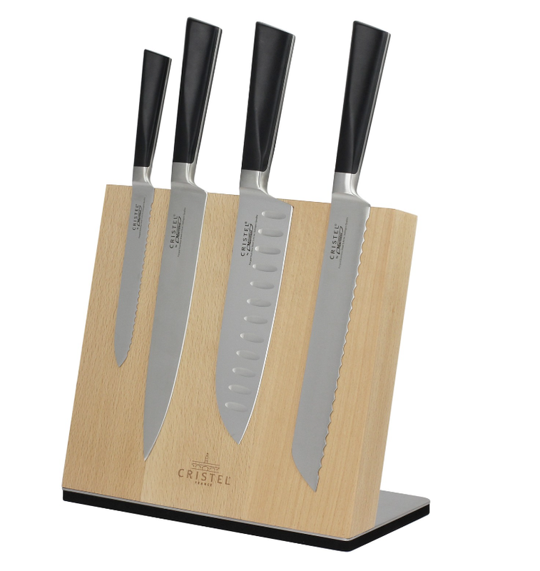 BLOC COUTEAUX EN BOIS DE HÊTRE - POSABLE AIMANTÉ