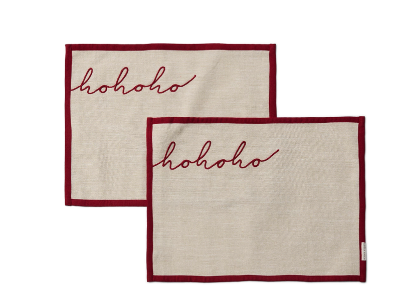 HOHOHO CHRISTMAS PLACEMAT 2 PC