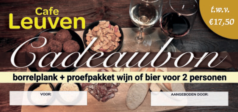 Borrelplank Cadeaubon