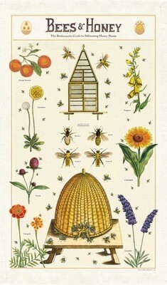 Bees &amp; Honey Vintage Tea Towel