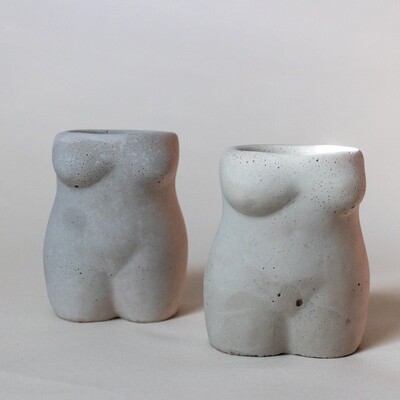 Female Form Concrete Vase Small
