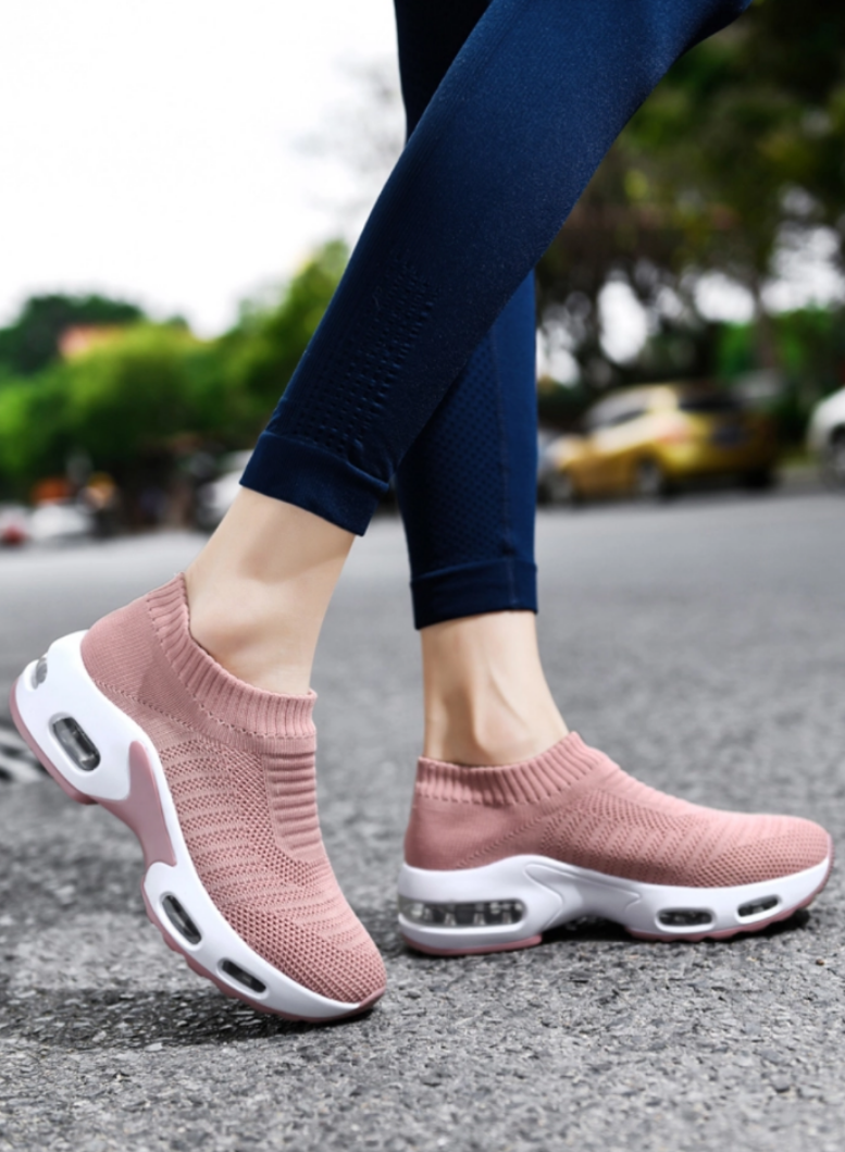 Zapatilla de mujer plataforma palo rosa -GRT