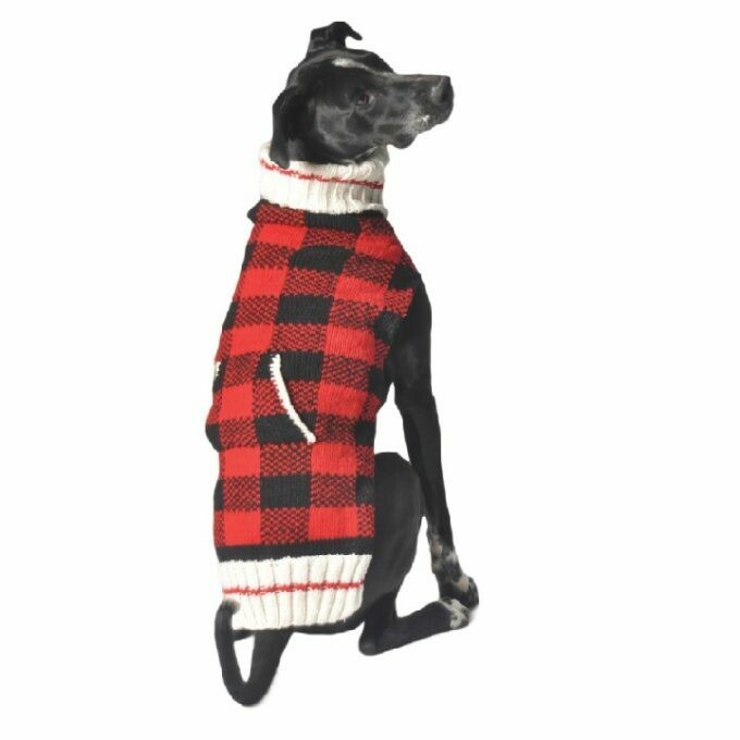 Chilly Dog Classics Buffalo Plaid Sweater