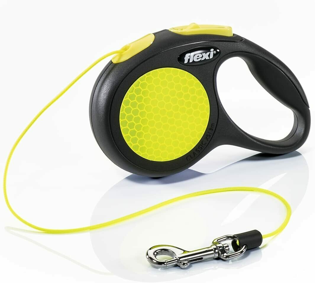 Flexi Classic Cord Retractable Leash 5m S, Colour: Neon Yellow
