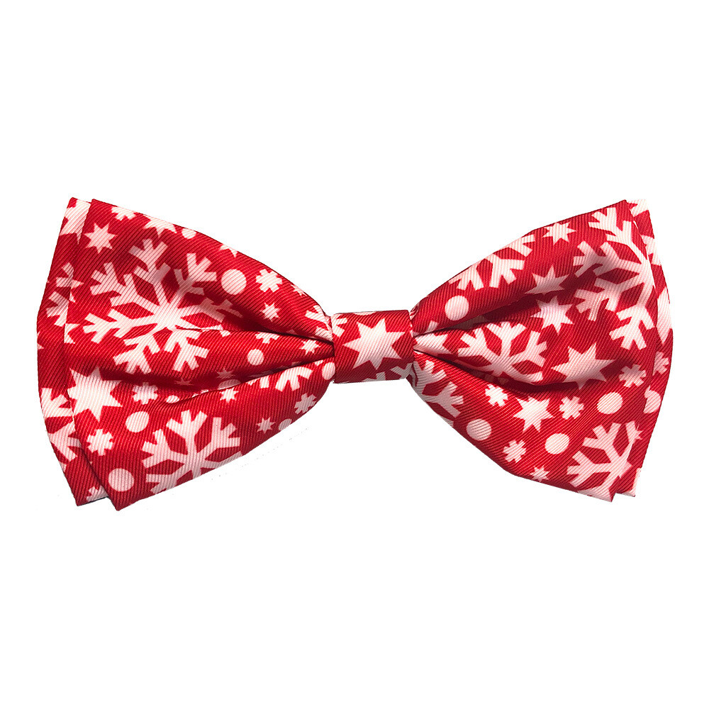 Huxley & Kent Bow Tie L 5.5", Pattern: Snowflake