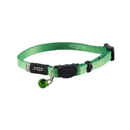 Rogz Cat Collar KiddyCat 6-9", Pattern: Lime Paws