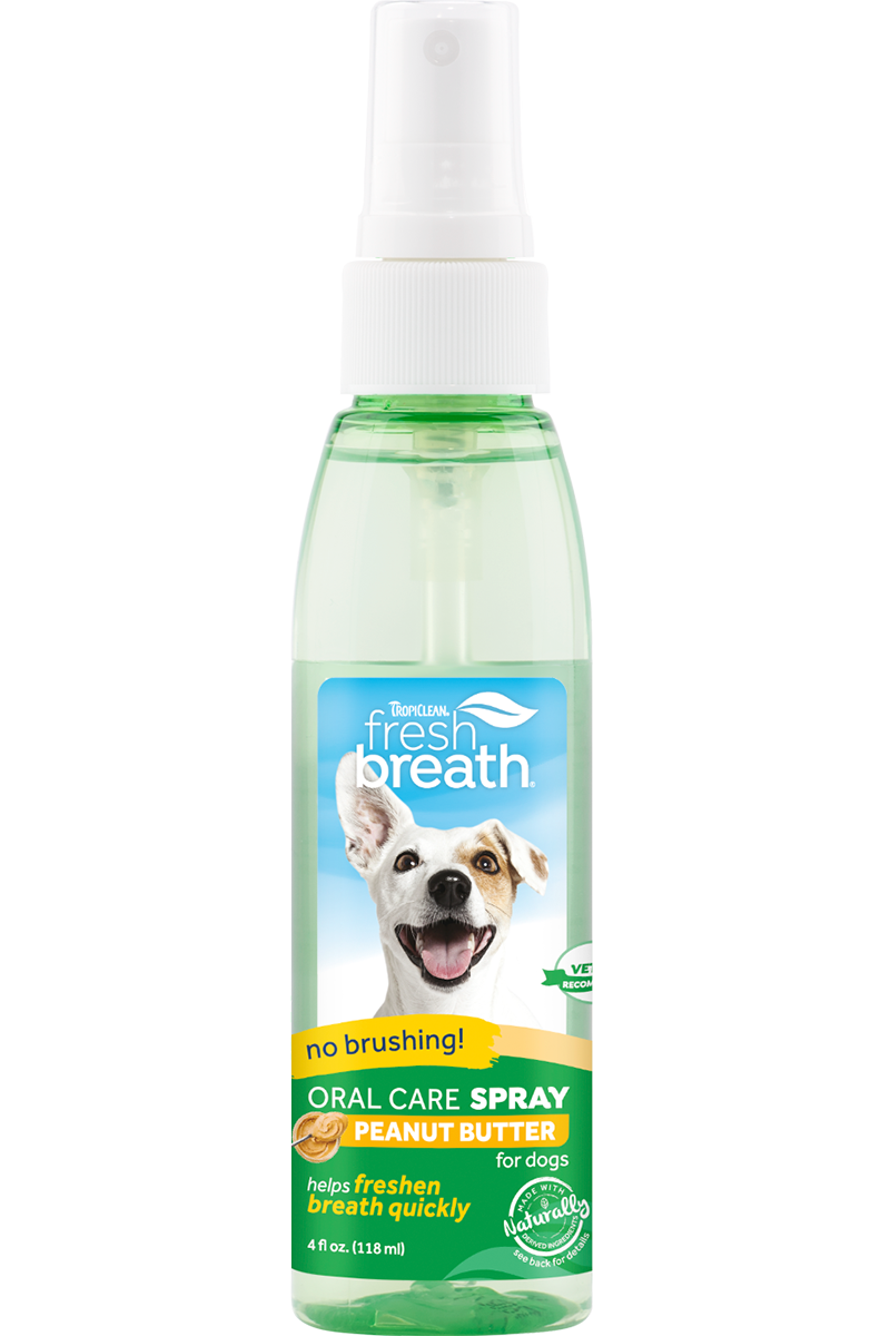 TropiClean Fresh Breath Oral Care Spray Peanut Butter 118ml