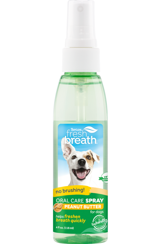TropiClean Fresh Breath Oral Care Spray Peanut Butter 118ml