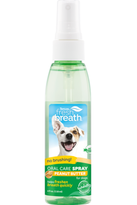 TropiClean Fresh Breath Oral Care Spray Peanut Butter 118ml