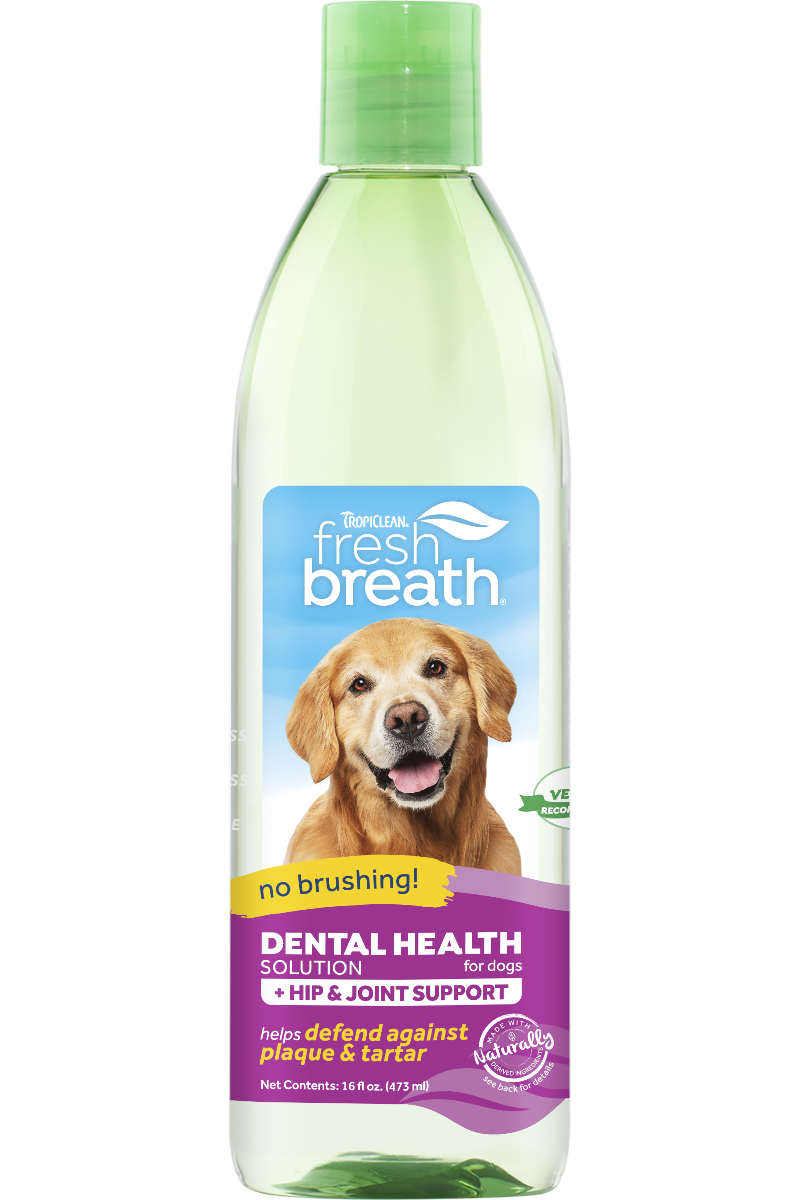 TropiClean Fresh Breath Oral Care Water Additive Plus Hip & Joint for Dogs 473ml