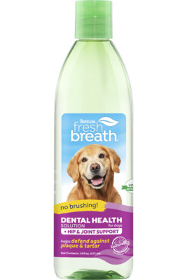 TropiClean Fresh Breath Oral Care Water Additive Plus Hip & Joint for Dogs 473ml