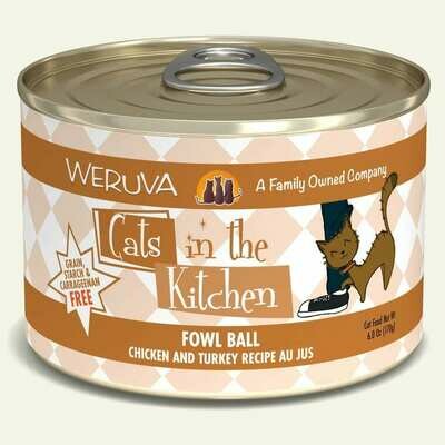 Weruva Cats in the Kitchen Cat Food Canned Fowl Ball 170g (24pk)
