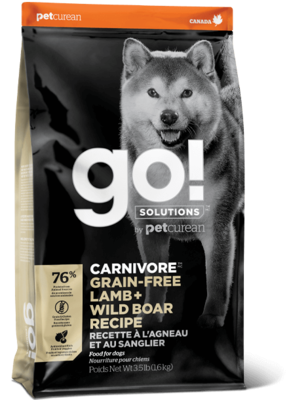 GO! Solutions Carnivore Dog Food Grain-Free Lamb & Boar 10kg