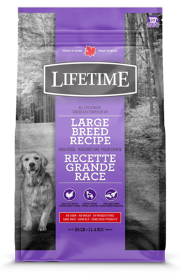 Lifetime Dog Food Large Breed Chicken & Oatmeal 11.4kg