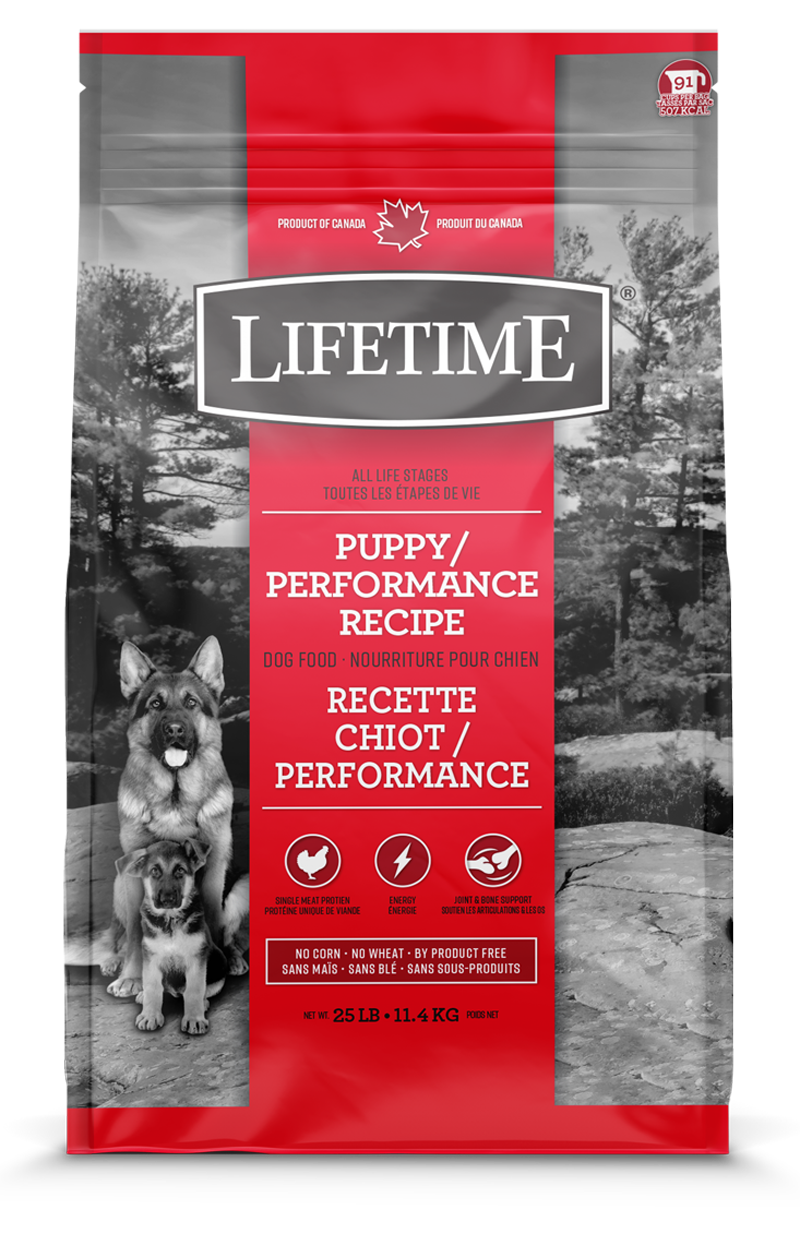 Lifetime Dog Food Puppy/Performance Chicken & Oatmeal 11.4kg