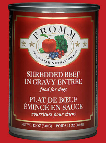 Fromm Four-Star Dog Food Canned Shredded Beef in Gravy 340g (12pk)