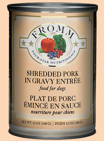 Fromm Four-Star Dog Food Canned Shredded Pork in Gravy 340g (12pk)
