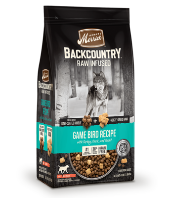 Merrick Backcountry Raw Infused Dog Food Game Bird 9.1kg